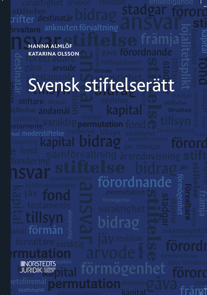 Omslaget till boken Svensk stiftelserätt